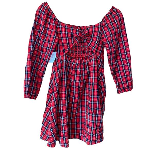 NWT- Red Plaid blouse - Girls Size 8 - Picture 1 of 12